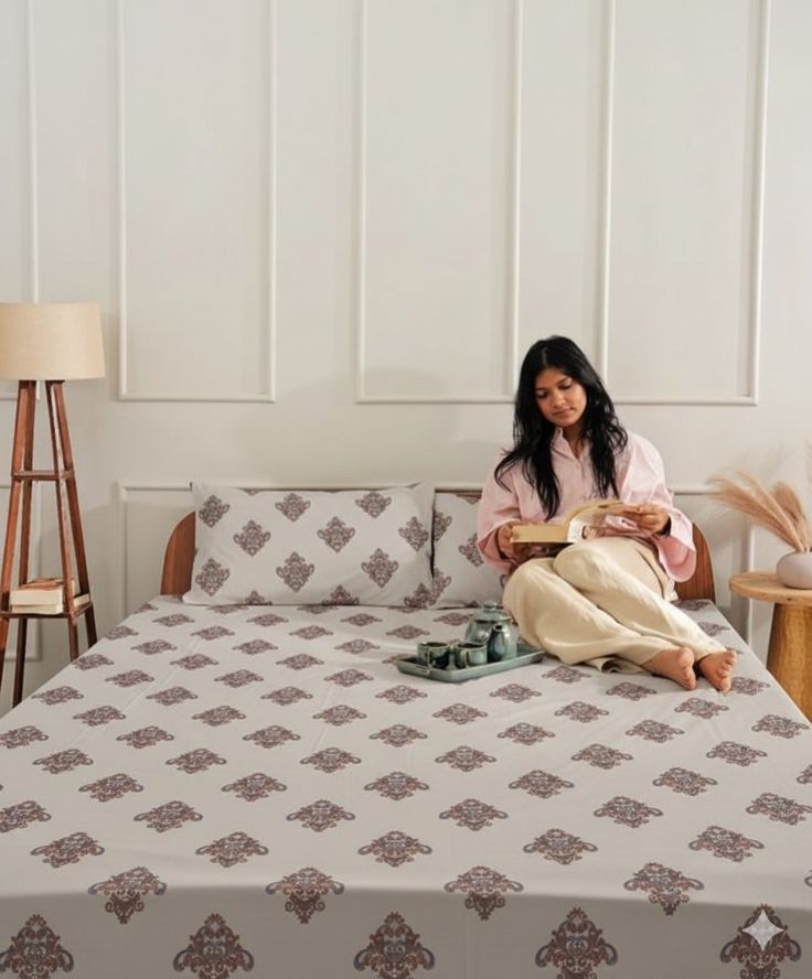 Soft Floral Double Bedsheet